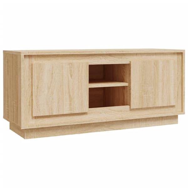 vidaXL TV-benk sonoma eik 102x35x45 cm konstruert tre