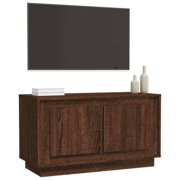 vidaXL tv-bord 80x35x45 cm konstrueret træ brun egetræsfarve