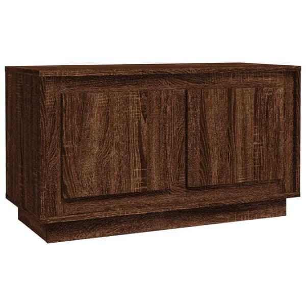 vidaXL tv-bord 80x35x45 cm konstrueret træ brun egetræsfarve