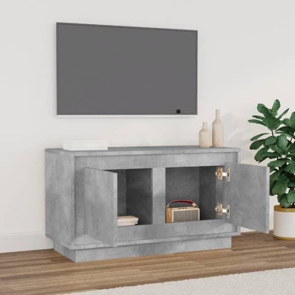 vidaXL TV-taso betoninharmaa 80x35x45 cm tekninen puu