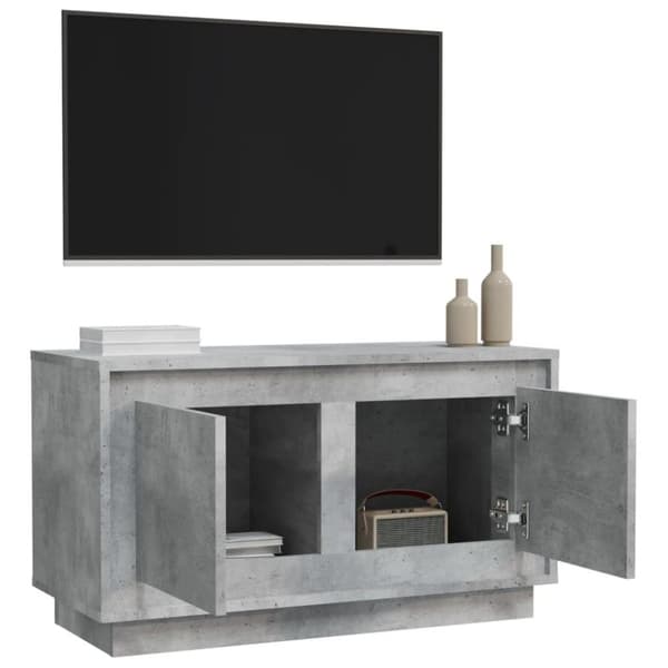 vidaXL TV-taso betoninharmaa 80x35x45 cm tekninen puu