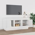 Miniatyrbillede 3 af 10: vidaXL tv-bord 102x35x45 cm konstrueret træ hvid