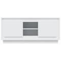 Miniatyrbillede 6 af 10: vidaXL tv-bord 102x35x45 cm konstrueret træ hvid