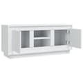 Miniatyrbillede 7 af 10: vidaXL tv-bord 102x35x45 cm konstrueret træ hvid