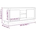 Miniatyrbillede 10 af 10: vidaXL tv-bord 102x35x45 cm konstrueret træ hvid