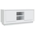 Miniatyrbillede 1 af 10: vidaXL tv-bord 102x35x45 cm konstrueret træ hvid
