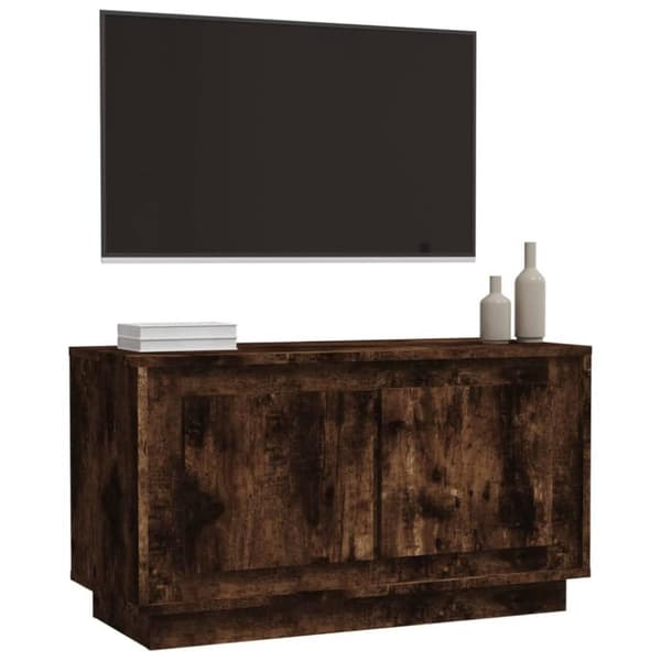 vidaXL tv-bord 80x35x45 cm konstrueret træ røget egetræsfarve