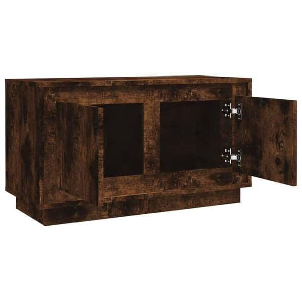vidaXL tv-bord 80x35x45 cm konstrueret træ røget egetræsfarve