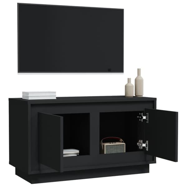 vidaXL tv-bord 80x35x45 cm konstrueret træ sort