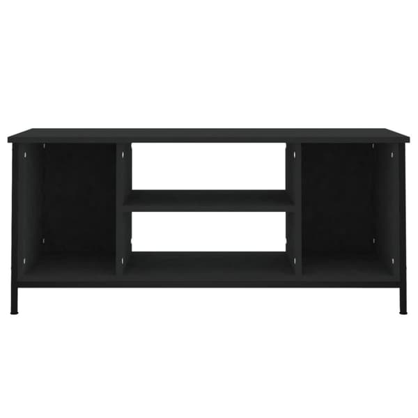 vidaXL TV-benk svart 102x35x45 cm konstruert tre