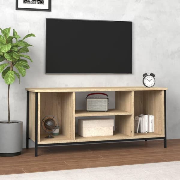 vidaXL TV-taso Sonoma-tammi 102x35x45 cm tekninen puu