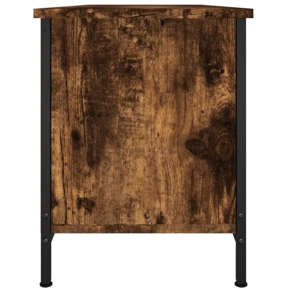 vidaXL tv-bord med låger 102x35x45 cm konstrueret træ røget egetræ
