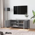 Pikkukuva 3 / 10: vidaXL TV-taso ovilla harmaa Sonoma 102x35x45 cm tekninen puu