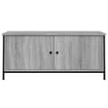 Pikkukuva 5 / 10: vidaXL TV-taso ovilla harmaa Sonoma 102x35x45 cm tekninen puu