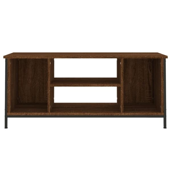 vidaXL tv-bord 102x35x45 cm konstrueret træ brun egetræsfarve