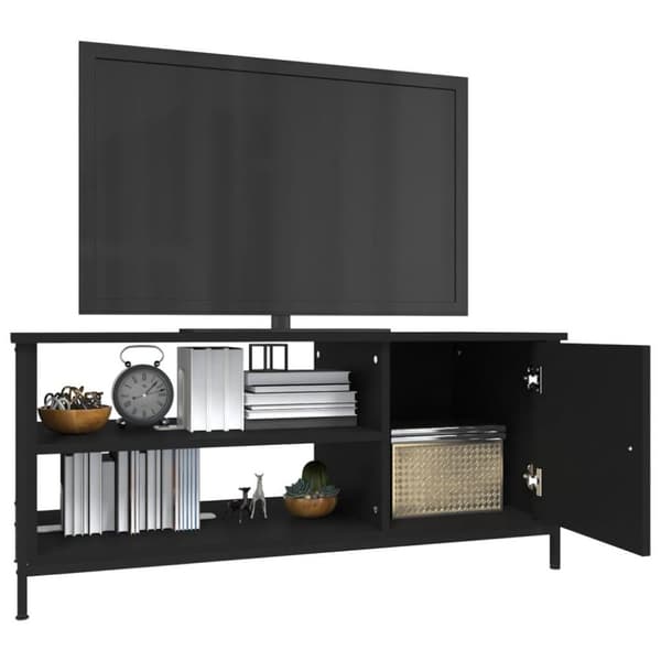 vidaXL TV-benk svart 100x40x45 cm konstruert tre
