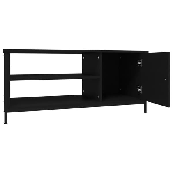 vidaXL TV-benk svart 100x40x45 cm konstruert tre