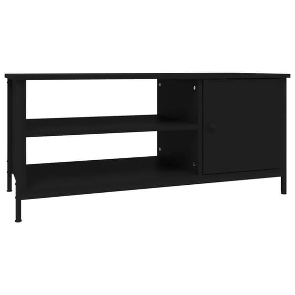 vidaXL TV-benk svart 100x40x45 cm konstruert tre