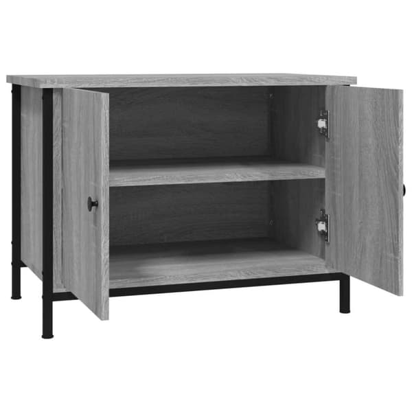 vidaXL Tv-bänk med dörrar grå sonoma 60x35x45 cm konstruerat trä