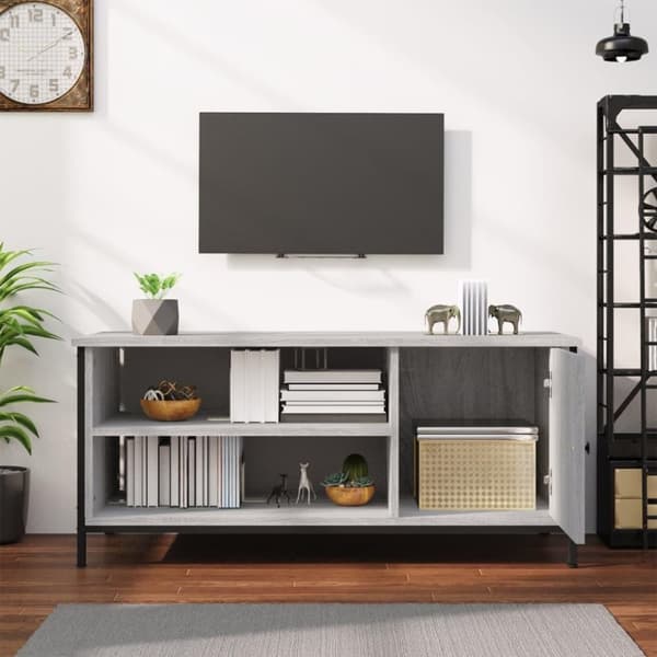 vidaXL TV-benk grå sonoma 100x40x45 cm konstruert tre