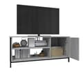 Miniatyrbilde 4 av 10: vidaXL TV-benk grå sonoma 100x40x45 cm konstruert tre