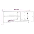 Miniatyrbilde 10 av 10: vidaXL TV-benk grå sonoma 100x40x45 cm konstruert tre