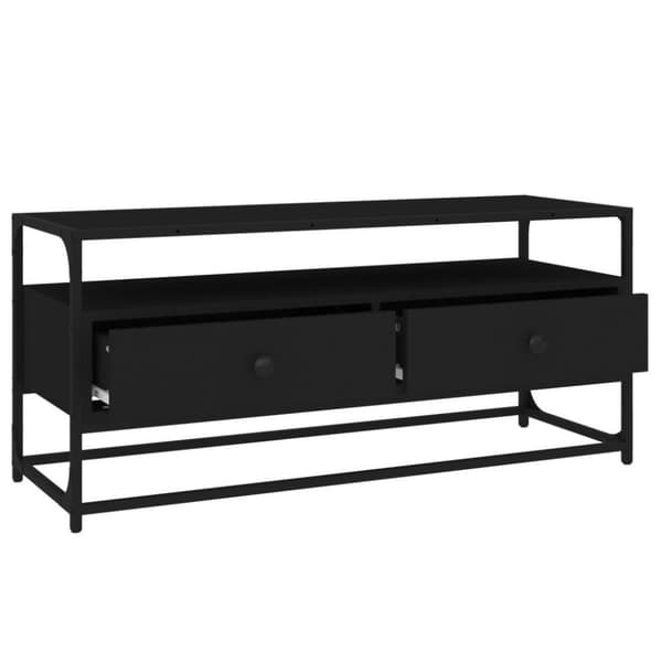 vidaXL TV-benk svart 100x35x45 cm konstruert tre