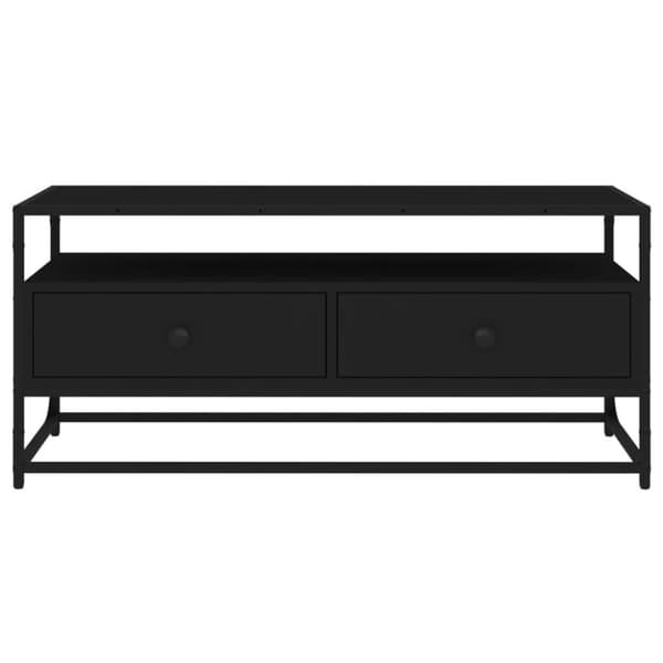 vidaXL TV-benk svart 100x35x45 cm konstruert tre