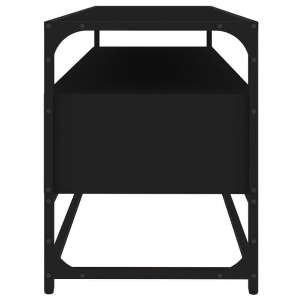 vidaXL TV-benk svart 100x35x45 cm konstruert tre
