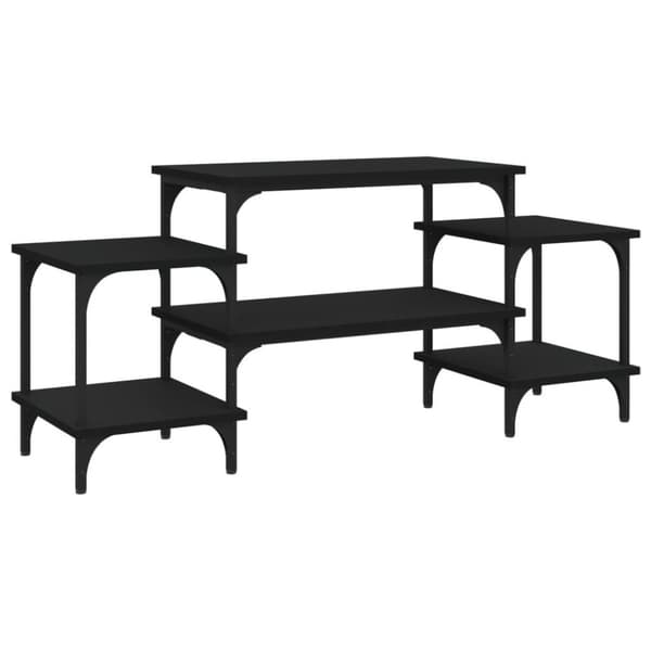 vidaXL Tv-bänk svart 117x35x52 cm konstruerat trä