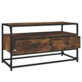 Miniatyrbilde 5 av 9: vidaXL TV-benk røkt eik 80x35x45 cm konstruert tre