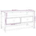 Miniatyrbilde 9 av 9: vidaXL TV-benk røkt eik 80x35x45 cm konstruert tre