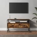 Miniatyrbilde 2 av 9: vidaXL TV-benk røkt eik 80x35x45 cm konstruert tre