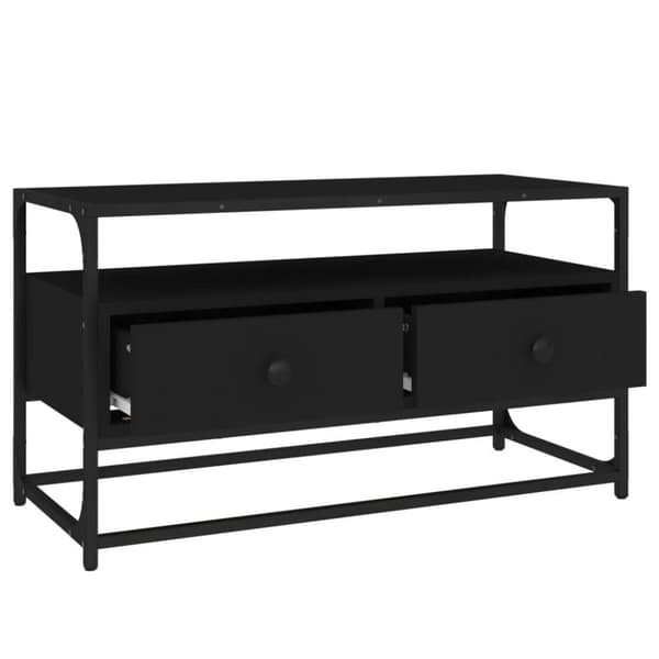 vidaXL TV-bänk svart 80x35x45 cm konstruerat trä