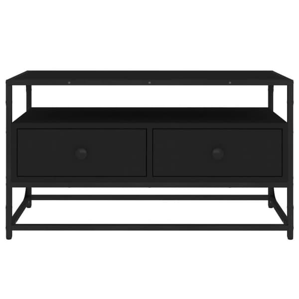 vidaXL TV-bänk svart 80x35x45 cm konstruerat trä