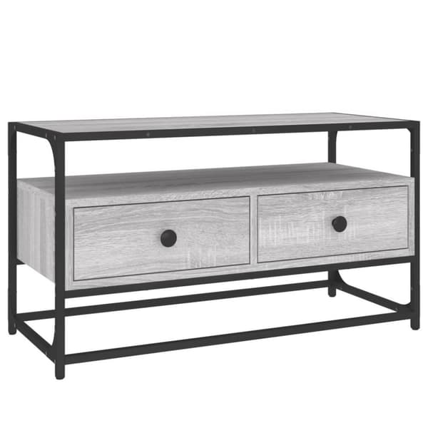 vidaXL Skoskap grå sonoma 100x35x55 cm konstruert tre