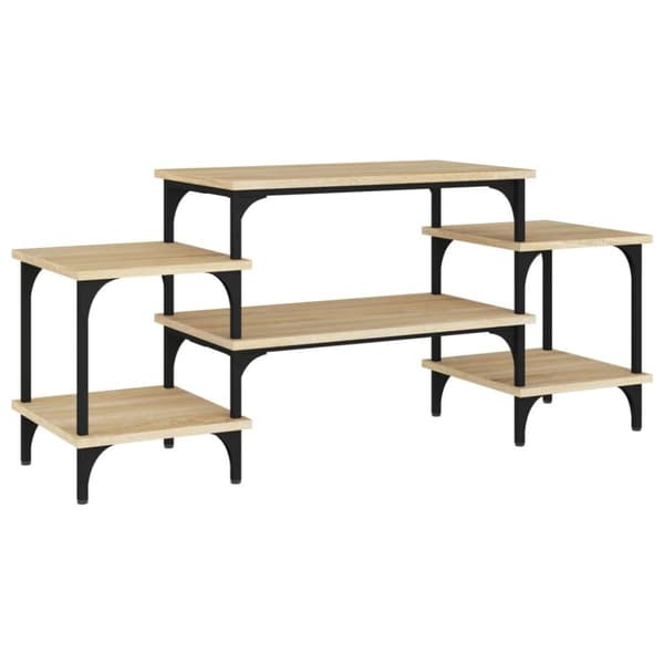 vidaXL TV-benk sonoma eik 117x35x52 cm konstruert tre