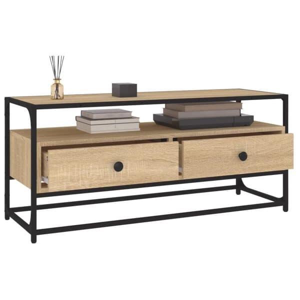 vidaXL TV-taso Sonoma-tammi 100x35x45 cm tekninen puu