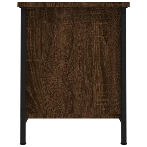 vidaXL tv-bord med låger 60x35x45 cm konstrueret træ brun egetræsfarve