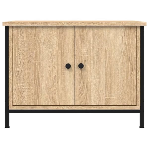 vidaXL tv-bord med låger 60x35x45 cm konstrueret træ sonoma-eg