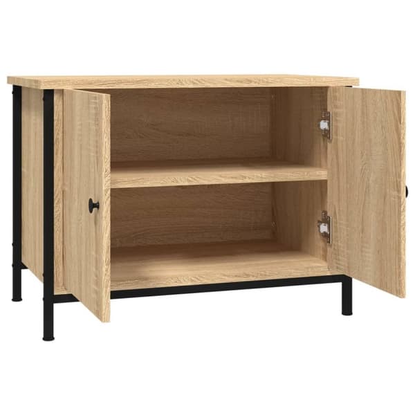 vidaXL tv-bord med låger 60x35x45 cm konstrueret træ sonoma-eg