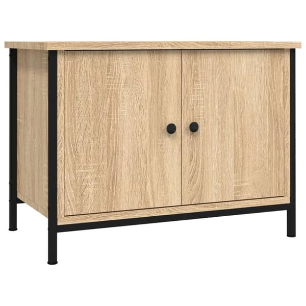 vidaXL tv-bord med låger 60x35x45 cm konstrueret træ sonoma-eg