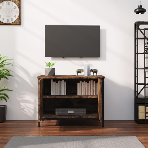vidaXL TV-taso ovilla savutammi 60x35x45 cm tekninen puu