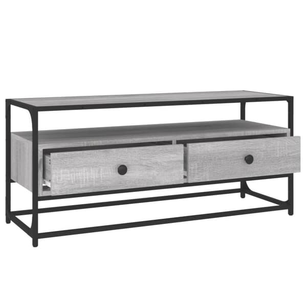 vidaXL tv-bord 100x35x45 cm konstrueret træ grå sonoma-eg