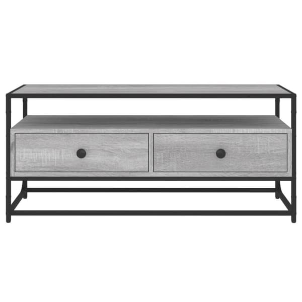 vidaXL tv-bord 100x35x45 cm konstrueret træ grå sonoma-eg