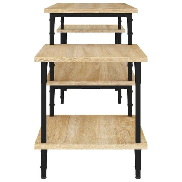 vidaXL tv-bord 117x35x52 cm konstrueret træ sonoma-eg
