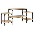 Miniatyrbillede 1 af 10: vidaXL tv-bord 117x35x52 cm konstrueret træ sonoma-eg