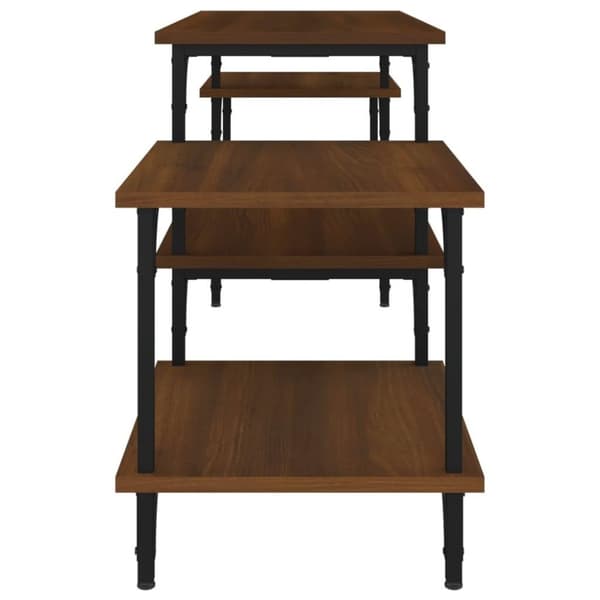 vidaXL TV-taso ruskea tammi 157x35x52 cm tekninen puu