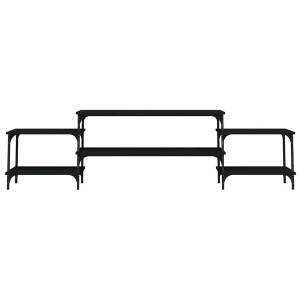 vidaXL tv-bord 197x35x52 cm konstrueret træ sort