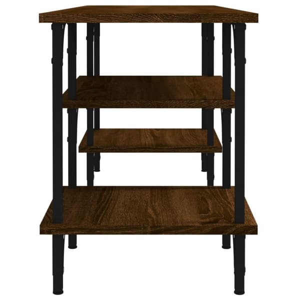 vidaXL TV-taso ruskea tammi 102x35x45,5 cm tekninen puu